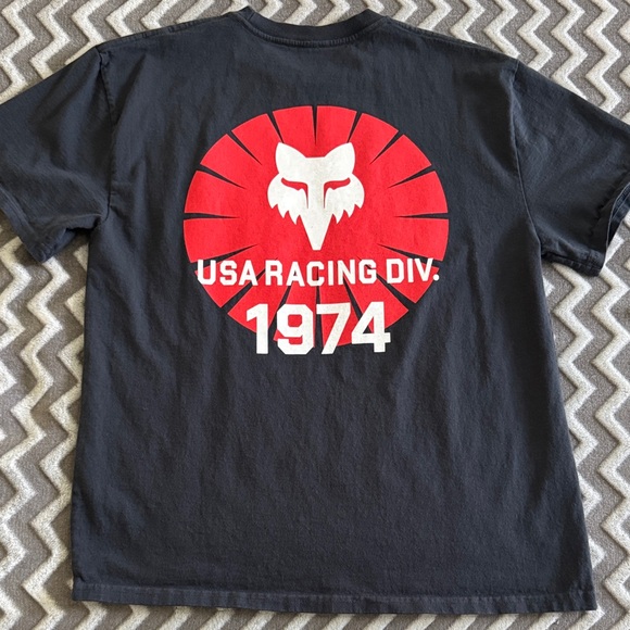 Fox Men's Black Racing Tee - Picture 4 of 5